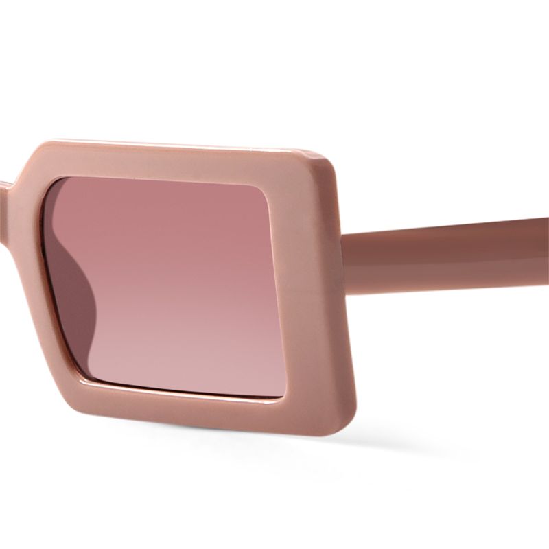Retro Rectangle Sunglasses for Women & Men – Dusty Pink Square UV400 Shades