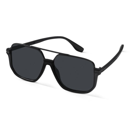 Oversized Black Aviator Sunglasses – Polarized UV400 Unisex Shades