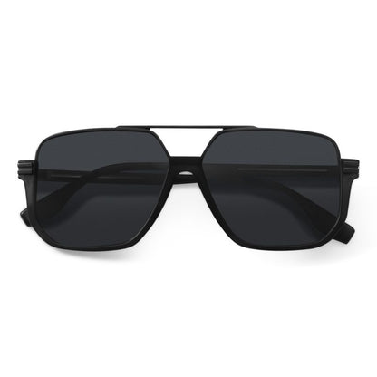 Oversized Black Aviator Sunglasses – Polarized UV400 Unisex Shades
