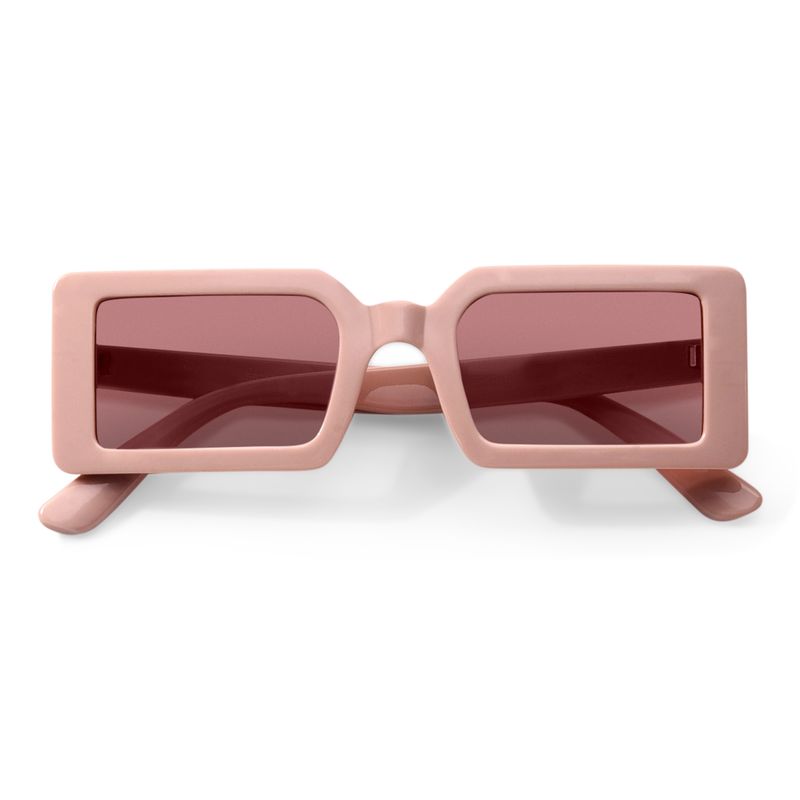 Retro Rectangle Sunglasses for Women & Men – Dusty Pink Square UV400 Shades