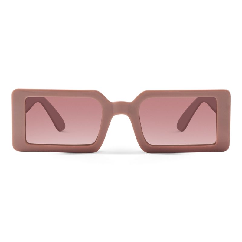 Retro Rectangle Sunglasses for Women & Men – Dusty Pink Square UV400 Shades