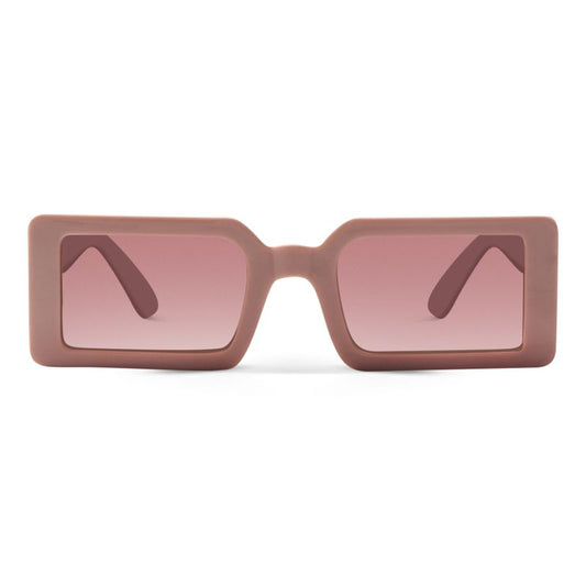 Retro Rectangle Sunglasses for Women & Men – Dusty Pink Square UV400 Shades