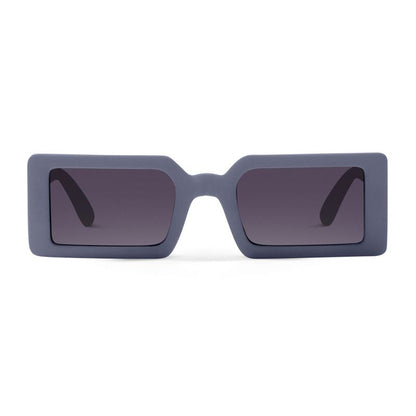 Matte Blue Rectangle Sunglasses – Retro Square UV400 Unisex Shades