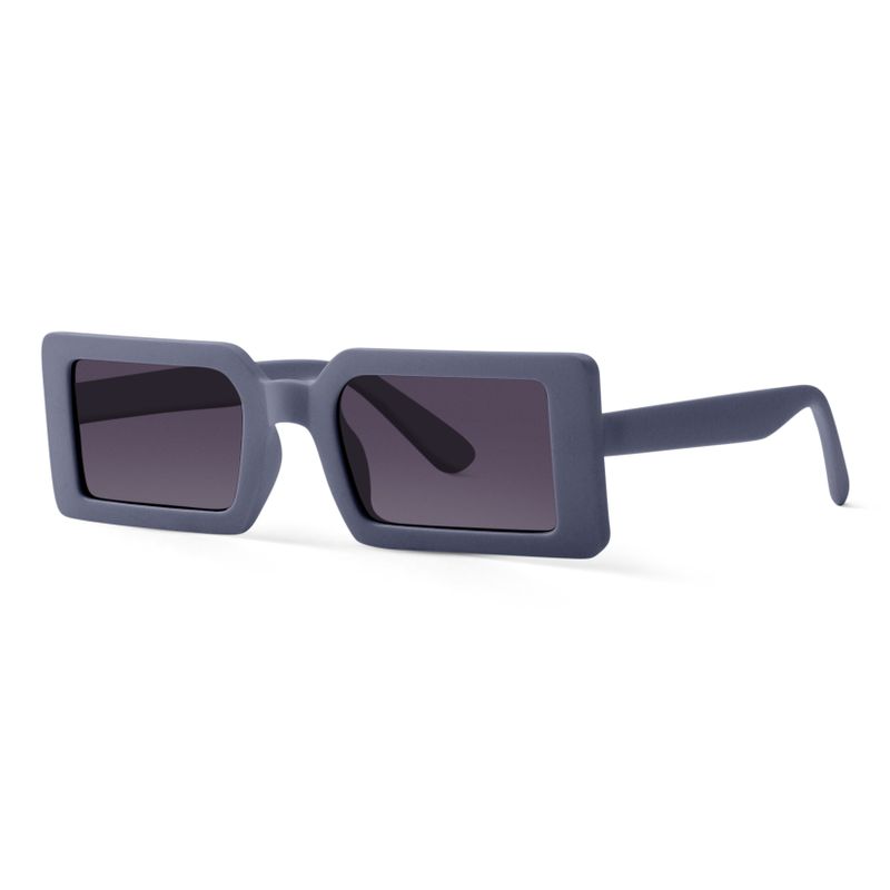 Matte Blue Rectangle Sunglasses – Retro Square UV400 Unisex Shades