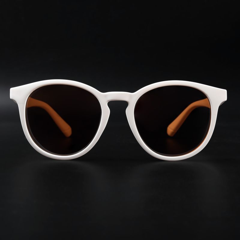 White Round Sunglasses – Retro Polarized UV400 Unisex Shades