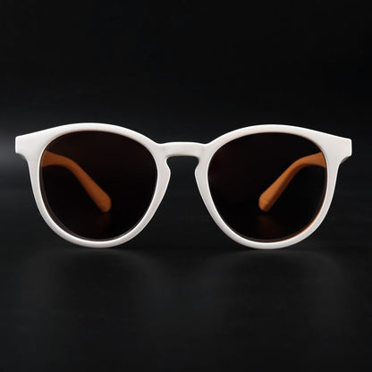 White Round Sunglasses – Retro Polarized UV400 Unisex Shades