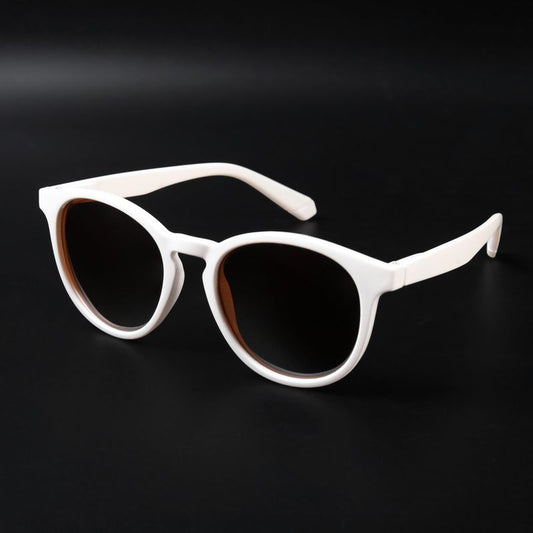 White Round Sunglasses – Retro Polarized UV400 Unisex Shades