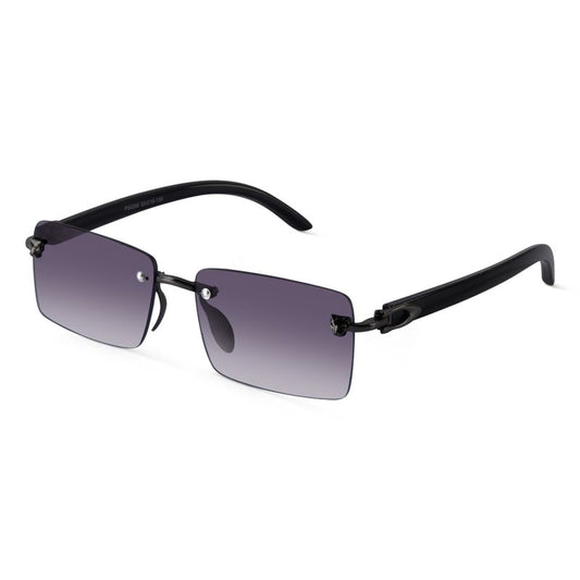 Rimless Rectangle Sunglasses – Purple Gradient UV400 Unisex Shades